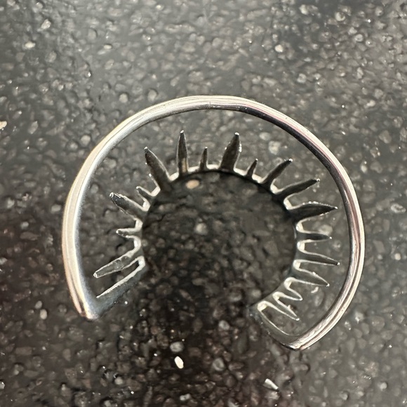 Gorgeous Alexis Bittar bangle that is silver w glittery little stones. - Picture 2 of 2